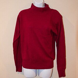 Vintage Starford Lambswool Mock Turtle Neck Sweater Red Size Medium